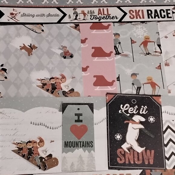 Winter Sports Junk Journal Mixed Pack of 120 Papers & Ephemera - Picture 1 of 8